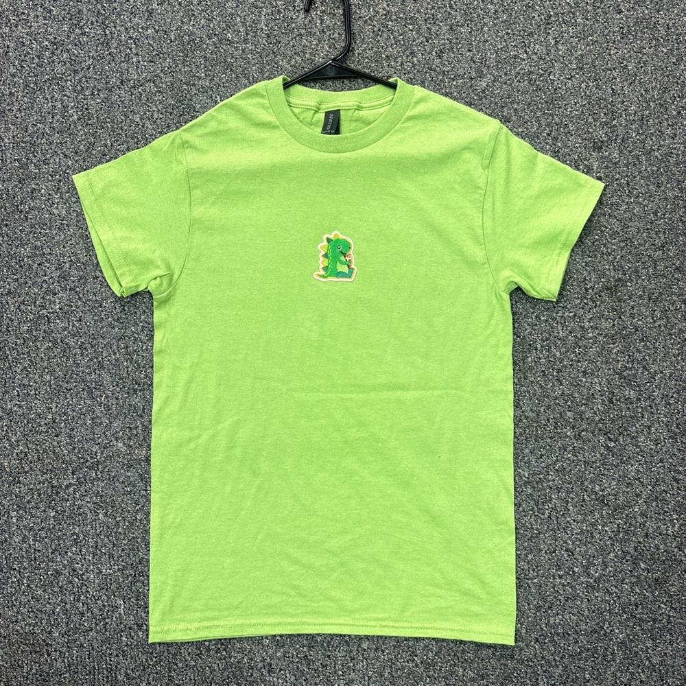 Green Gilden, cotton T-shirt with cute dinosaur patch